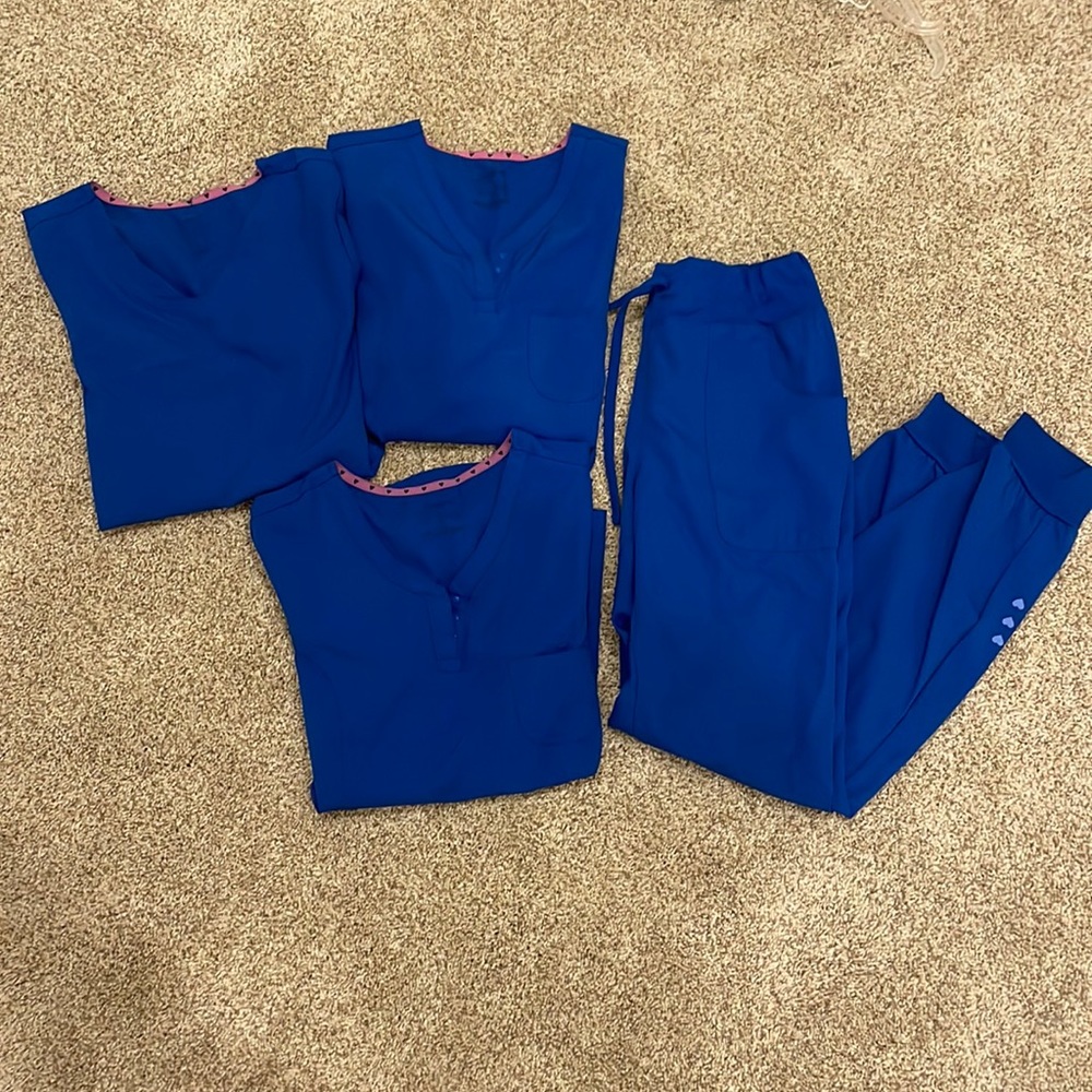 HeartSoul royal blue scrubs all size S.